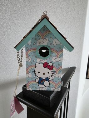 NWT Hello Kitty Rainbow Birdhouse - Teal & Pastel